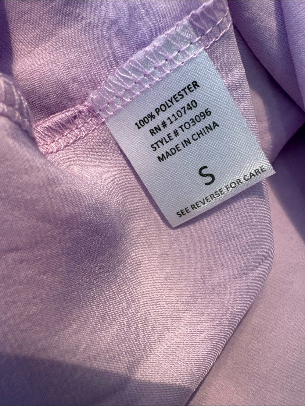 Light Lavender Tie-Neck Ruffle Blouse NWT - Picture 10 of 12